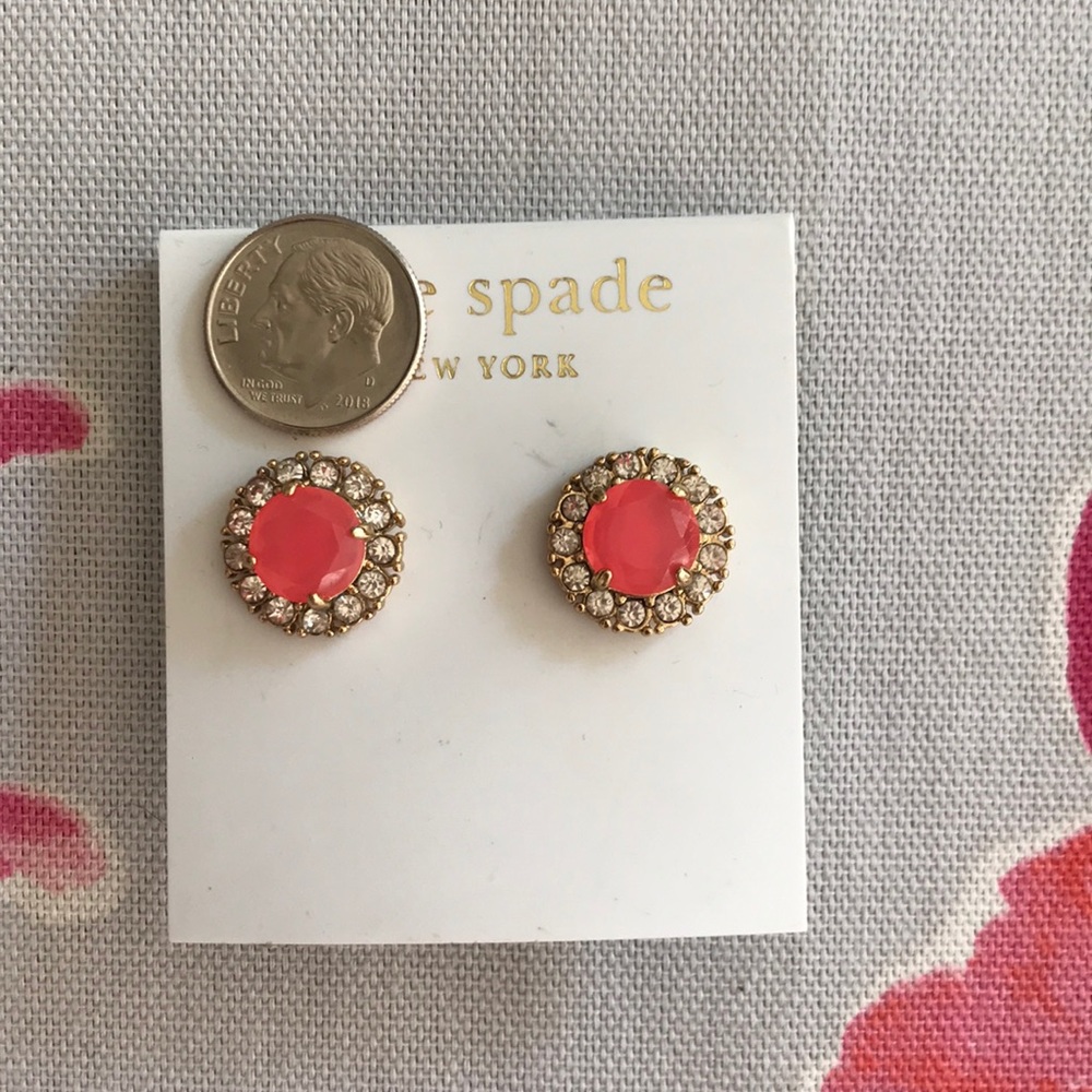 Kate Spade stud earrings with faux diamond - Picture 7 of 8